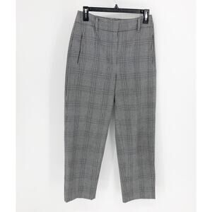 Wilfred Womens High Rise Trousers 4 Grey Plaid Straight Leg Ankle Pants